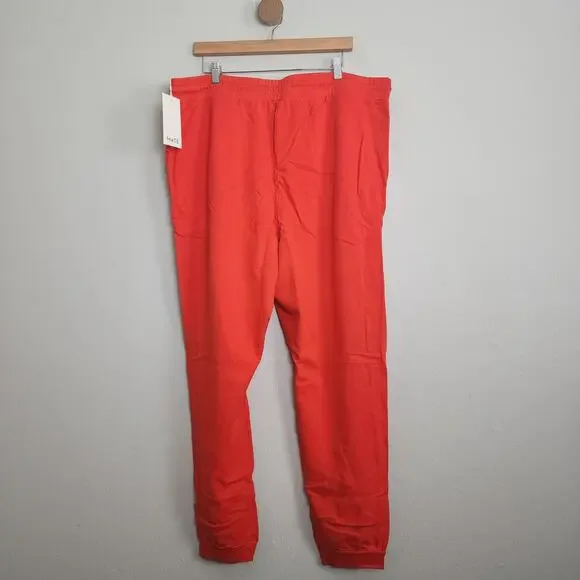 NWT Mate The Label Organic Cotton Classic Terry Jogger Cherry Red Pant